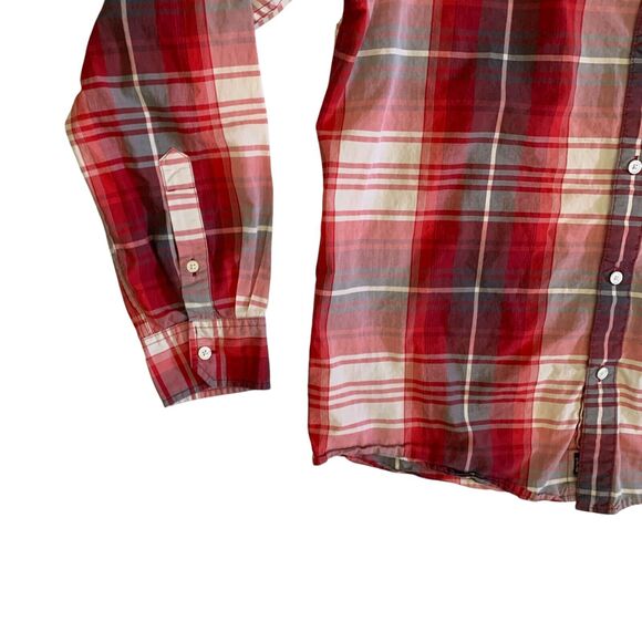 The North Face Men's Size L Button Up Long Sleeve Plaid Adult Shirt - Picture 11 of 15